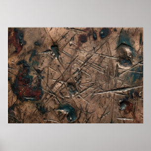 Poster A Placa de Barro da Arte de Parede de Marcas Antig