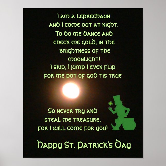 Poster A placa LEPRECHAUN SONG (Frente)
