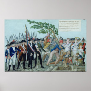 Pôster A plantação de uma árvore da liberdade, c.1789