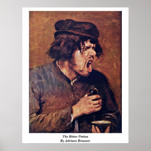 Poster A poção amarga por Adriaen Brouwer
