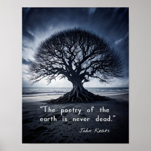 Poster A poesia da Terra nunca é morto- John Keats