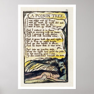 Poster 'A Poison Tree', plate 50 (Bentley 49) from 'Songs