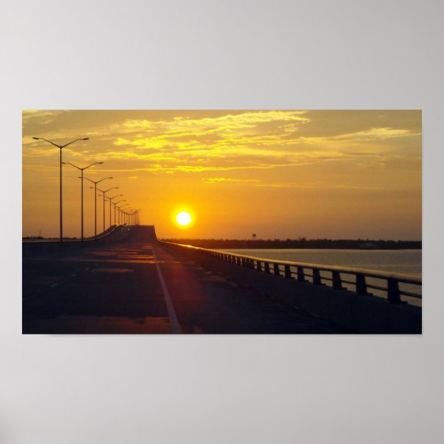Pôster A ponte de Bay no Sunset (Frente)