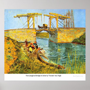 Pôster A ponte de Langlois em Arles por Vincent van Gogh