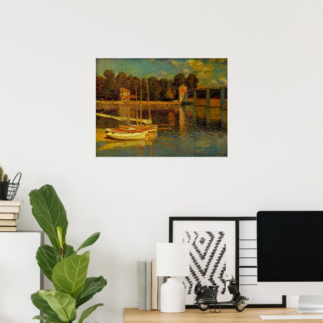 Poster A Ponte em Argenteuil por Claude Monet (Escritório em casa)