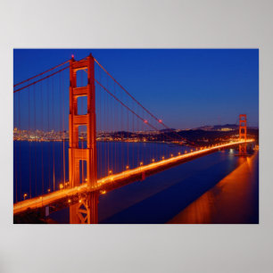 Pôster A ponte icónica com San Francisco