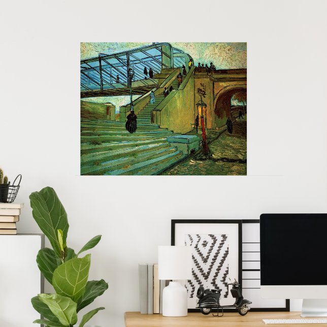 Poster A Ponte Trinquetaille por Vincent van Gogh (Escritório em casa)