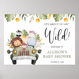 Poster A ponto de conseguir chá de fraldas de animais sel