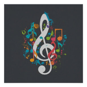 Pôster A Pontuação Perfeita: Notas de Música e Limpeza Se