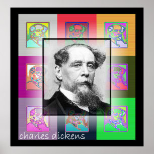 Pôster A Pop Art Charles Dickens