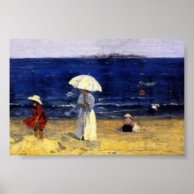 Poster A praia em Dinard, Clarence Gagnon (Frente)