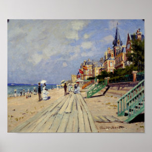 Pôster A praia em Trouville - Claude Monet