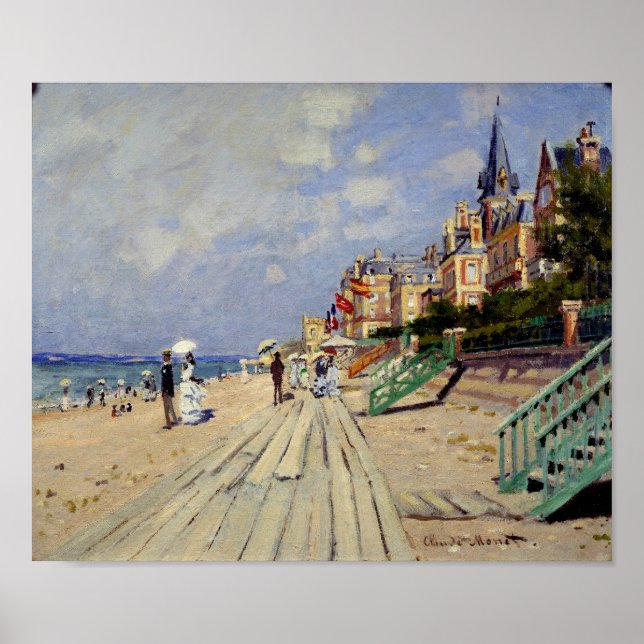 Pôster A praia em Trouville - Claude Monet (Frente)