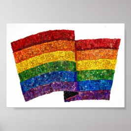 Poster A Pride Flag Made from Board Game Components