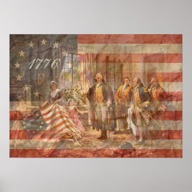 Poster A primeira bandeira americana (Frente)