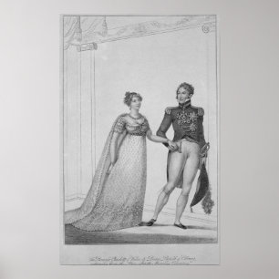 Pôster A princesa Charlotte de Wales e de príncipe