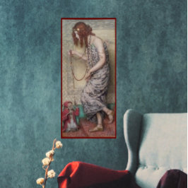 Poster A princesa do Art nouveau e a pintura do macaco