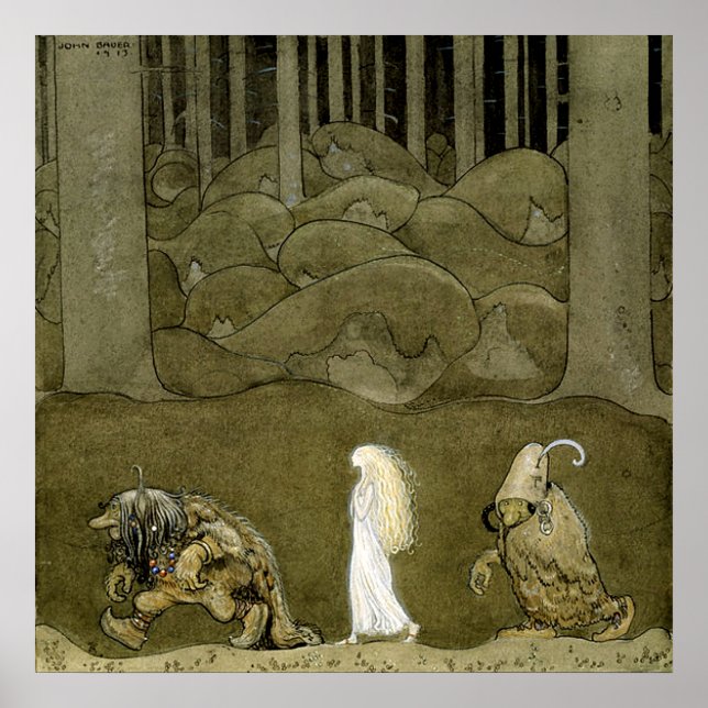 Poster “A Princesa e os Trolls” Aquarela de John B (Frente)