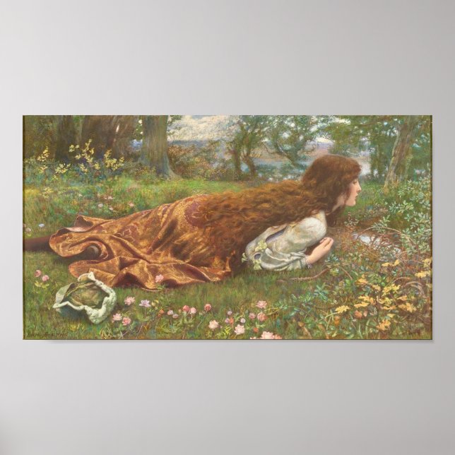 Poster A Princesa Fora da Escola por Edward Robert Hughes (Frente)