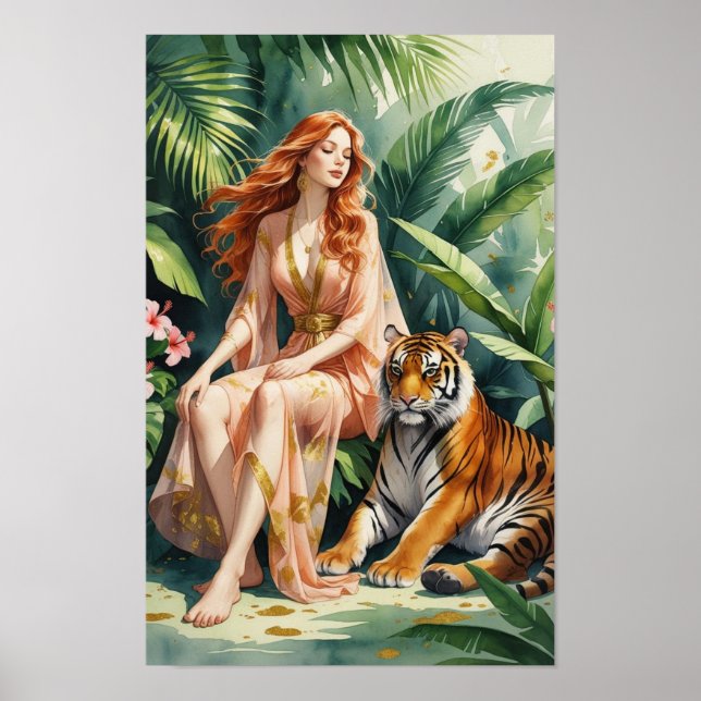 Poster A Princesa Ruiva e seu Tigre (Frente)