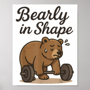 Poster A Prisão É Forma - Gym L De Elevação Do Urso