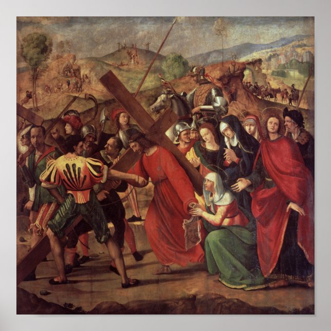 Pôster A procissão ao calvário, c.1505 (Frente)