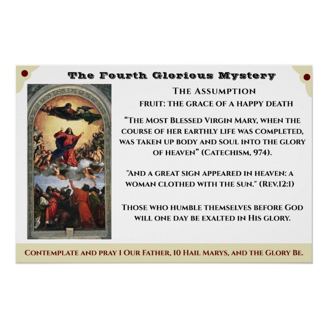 Pôster A quarta Poster do Mistério Glorioso (Frente)