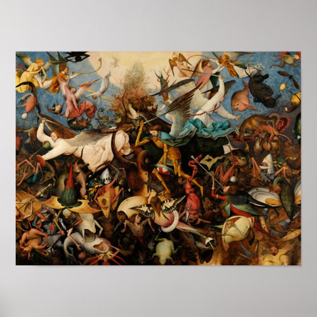 Poster A queda dos anjos rebeldes por Pieter Bruegel (Frente)