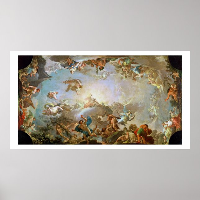 Poster A queda dos Giants cercando o Olimpo, 1764 (oi) (Frente)
