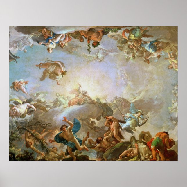 Poster A queda dos Giants cercando o Olimpo, 1764 (oi) (Frente)