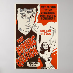 Poster A Questão Ardente Anos 1940 Estilo Vintage Reefer