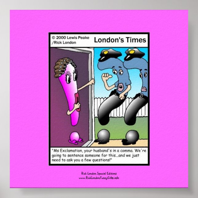 Pôster A Questão Cartoon Policial Incriminou Engraçado Po (Frente)