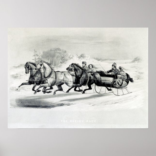 Poster A Raça de Sleigh - 1859 (Frente)