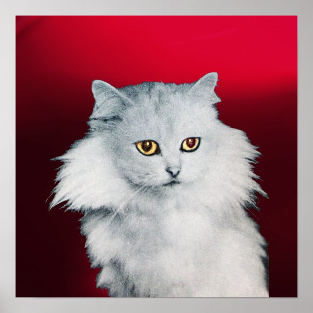 Poster A RAINHA DOS GATOS BRANCOS, Borgonha Vermelha (Frente)