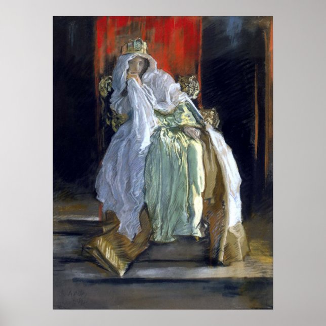 Poster A Rainha em "Hamlet" (Frente)