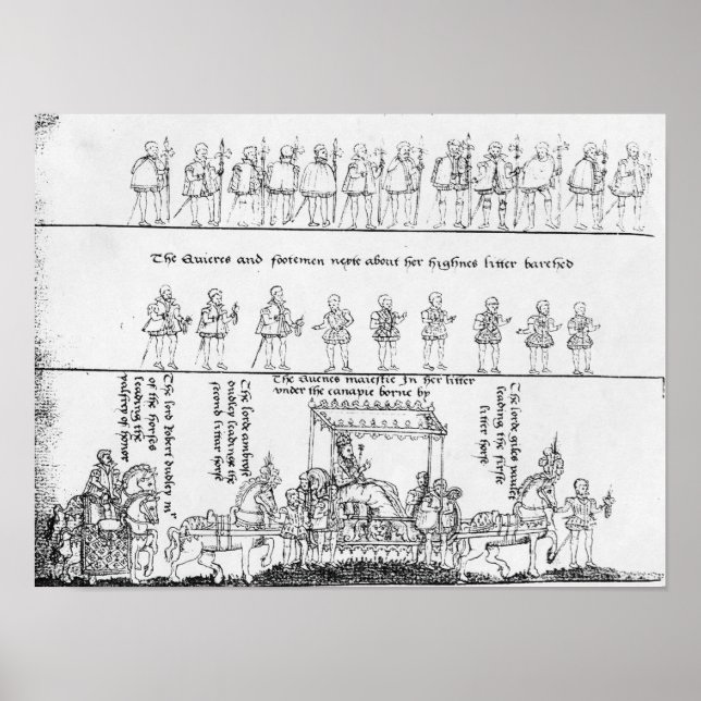 Pôster A Rainha em seu Litter (Frente)