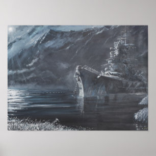 Pôster A rainha solitária do Tirpitz norte Norway1944