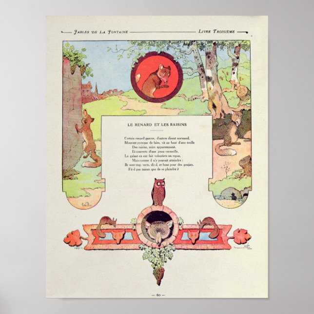 Pôster A raposa e as uvas (Frente)