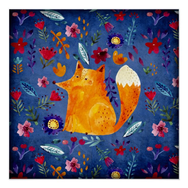 Pôster A Raposa Inteligente no Jardim Flor (Frente)