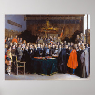 Pôster A ratificação do Tratado de Münster 1648
