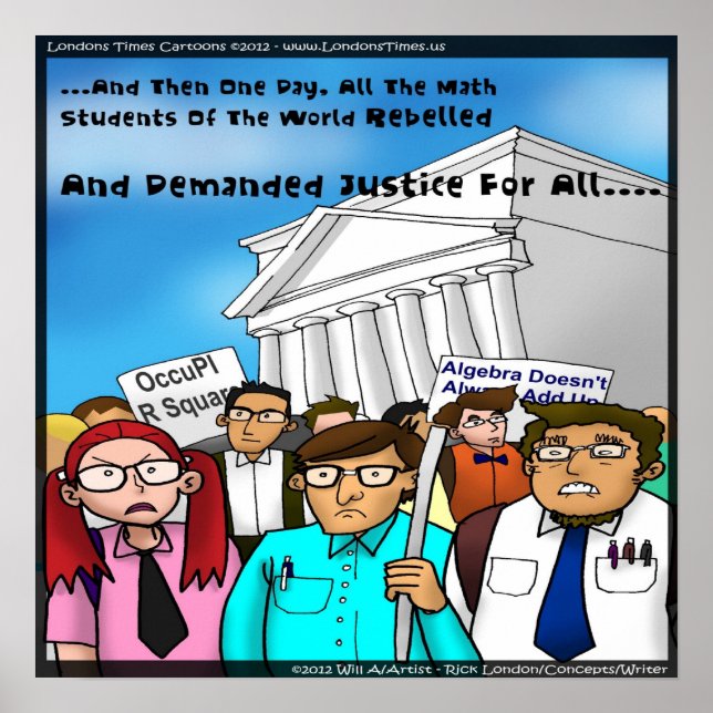 Pôster A rebelião do Geek de Matemática do Excelente (Frente)