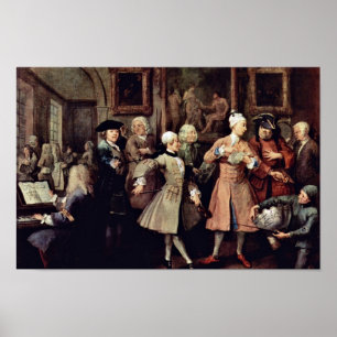 Pôster A recepção da manhã "por Hogarth William