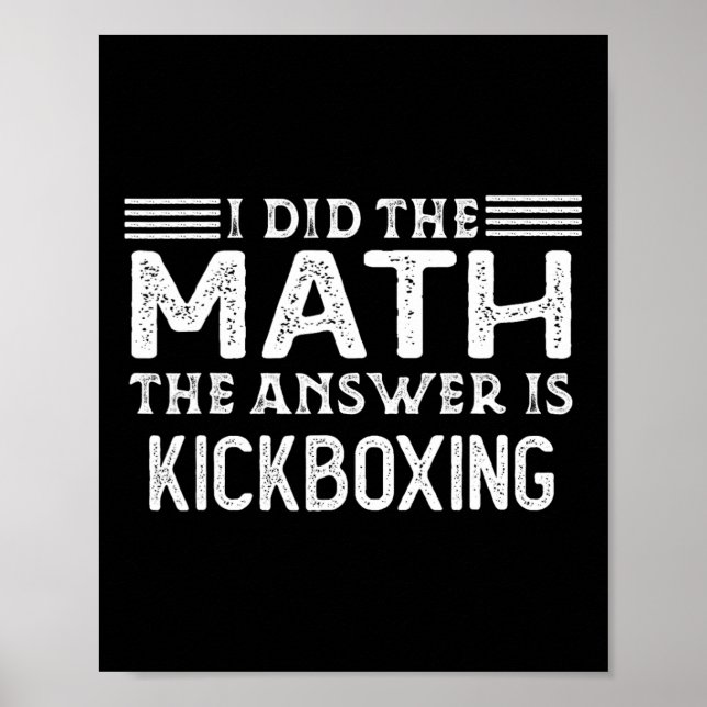 Poster A Resposta É Kickboxing Professor de Matemática En (Frente)