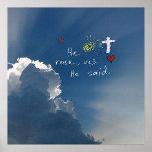 Poster A ressurreição que da páscoa é Jesus aumentado