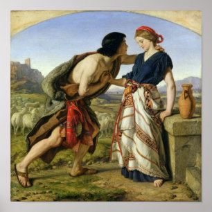 Pôster A reunião de Jacob e de Rachel, 1853