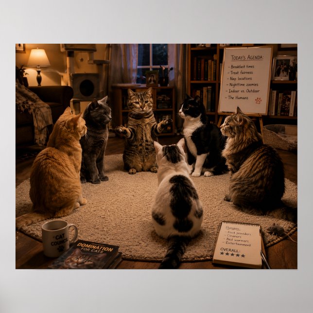 Poster A Reunião do Conselho do Gato (Frente)