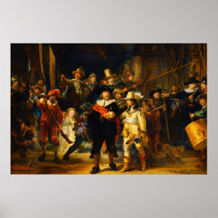 Poster A Ronda Noturna de Rembrandt