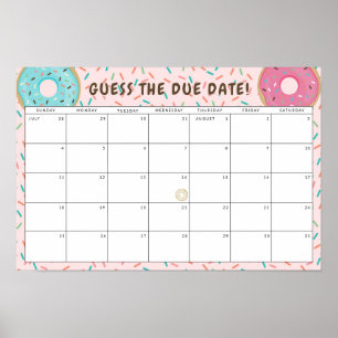 Poster A rosquinha pensou que o Chá de fraldas adivinha a