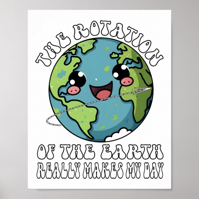 Poster A Rotação Da Terra Realmente Faz Meu Dia (Frente)