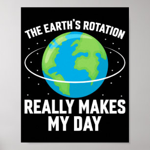 Poster A Rotação Da Terra Torna Meu Dia Divertido Camiset